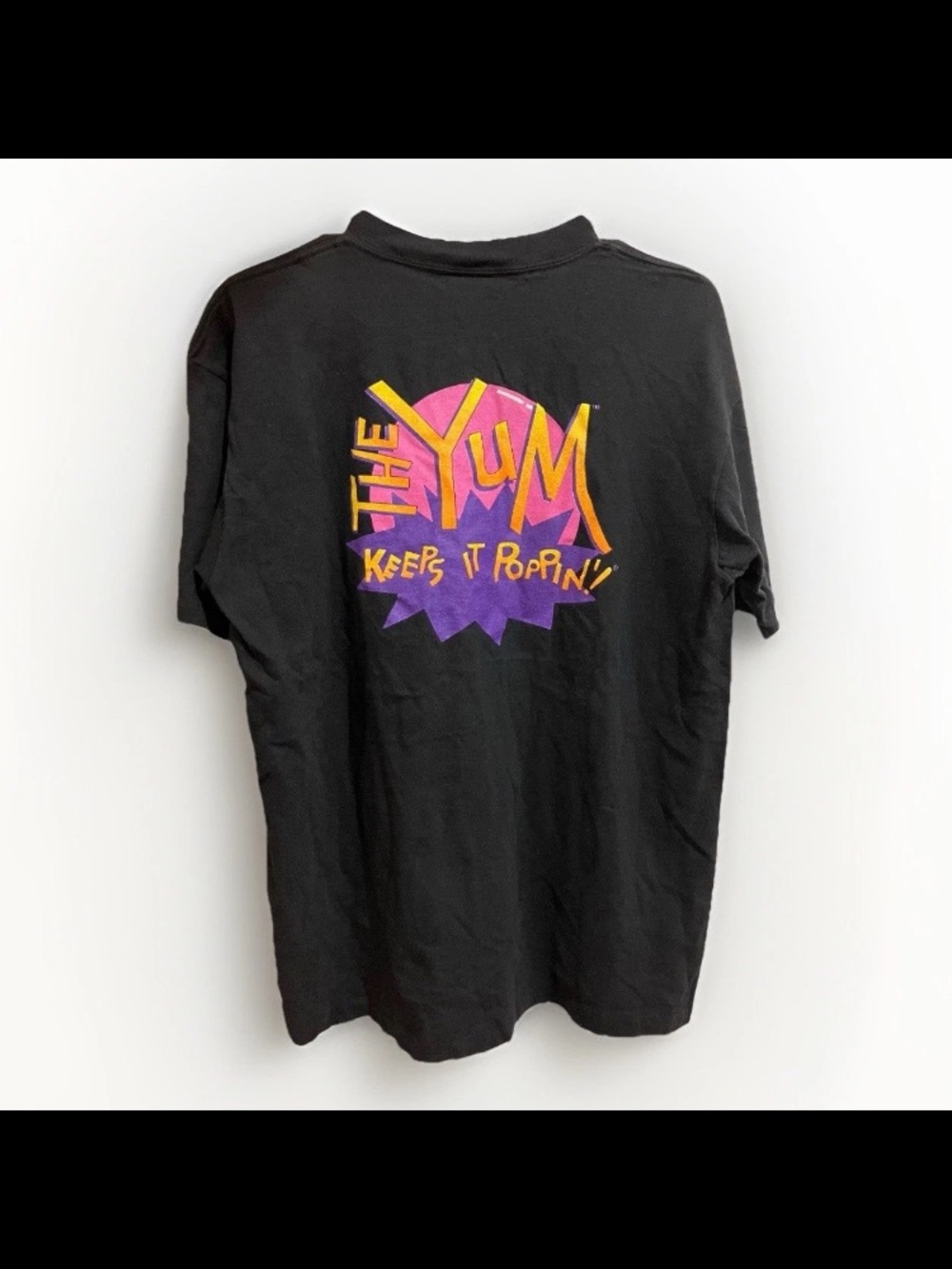 Vintage 90s Bubble Yum Promo T Shirt Oneita Power T USA Made L Black